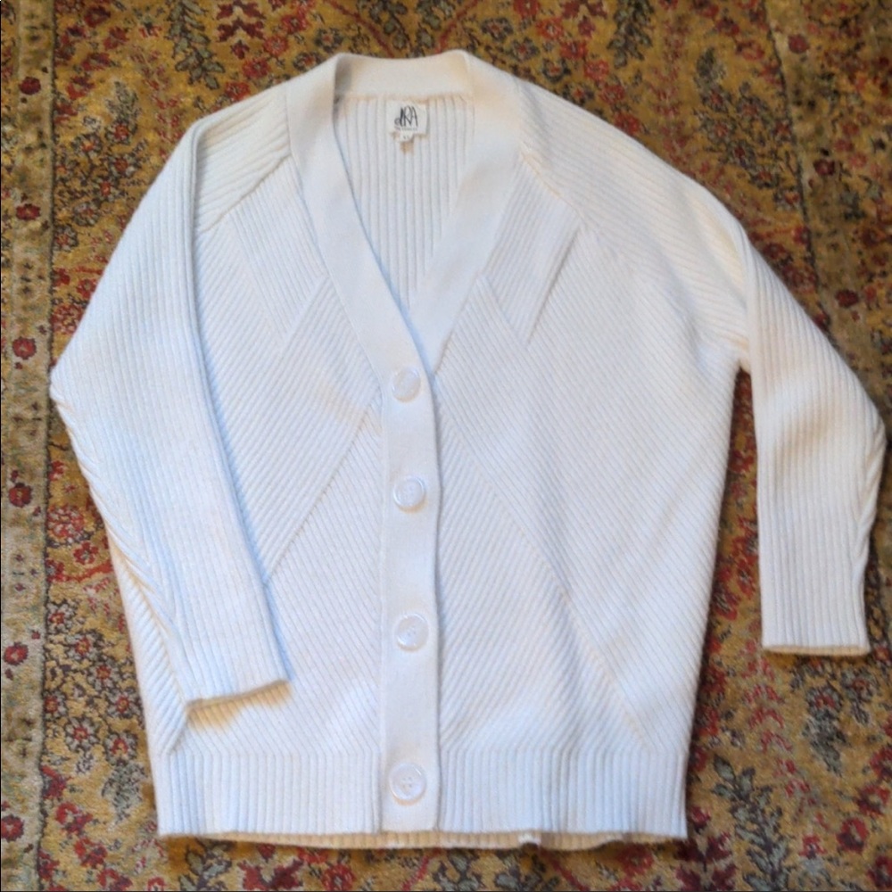 Anthropologie DRa Keiko Oversized Cardigan in cream